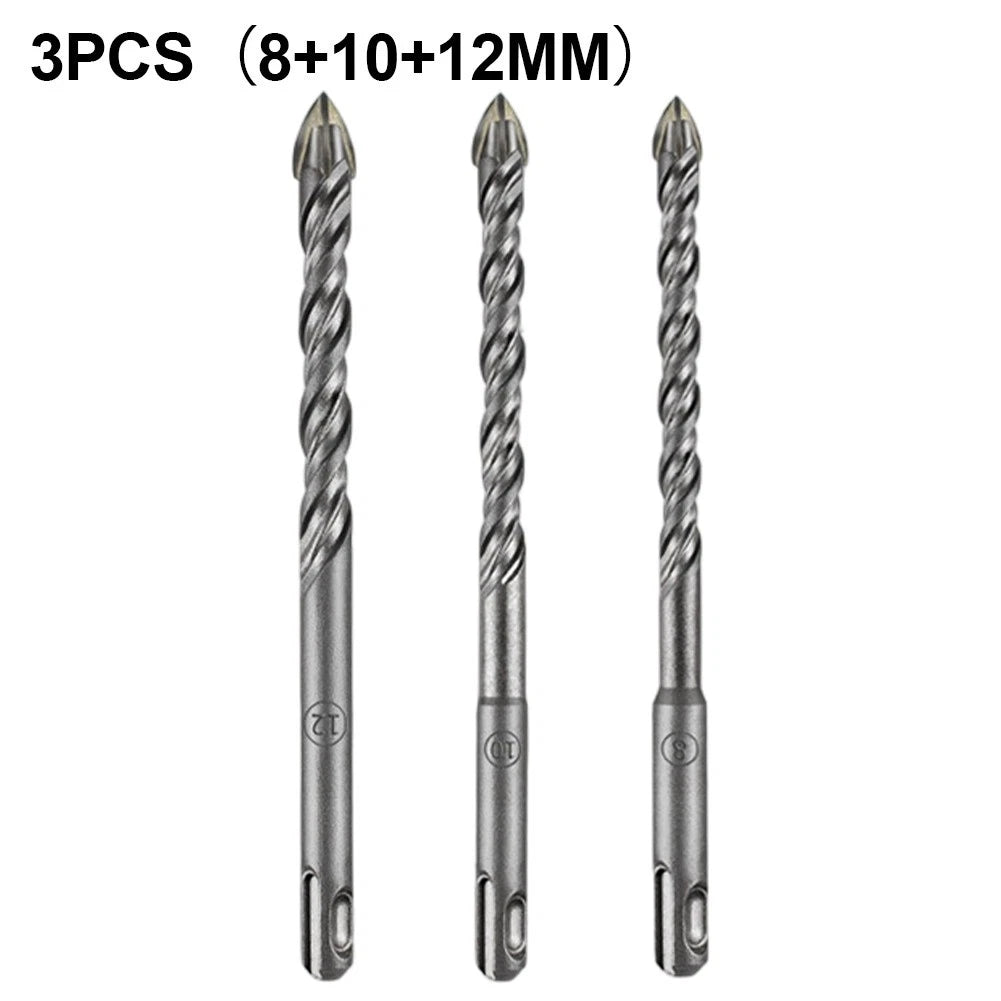 Round Shank Cross Drill Bit for SDSPLUS (Two Holes, Two Grooves)