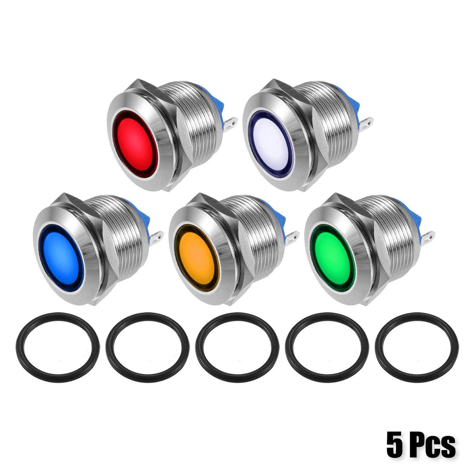 5 Pcs LED Indicator Light for Car (19mm, 230V)