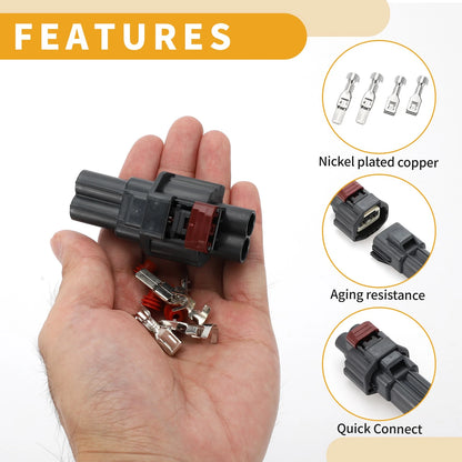 2 Pin Engine Cooling Fan Motor Connector Plug for Ford