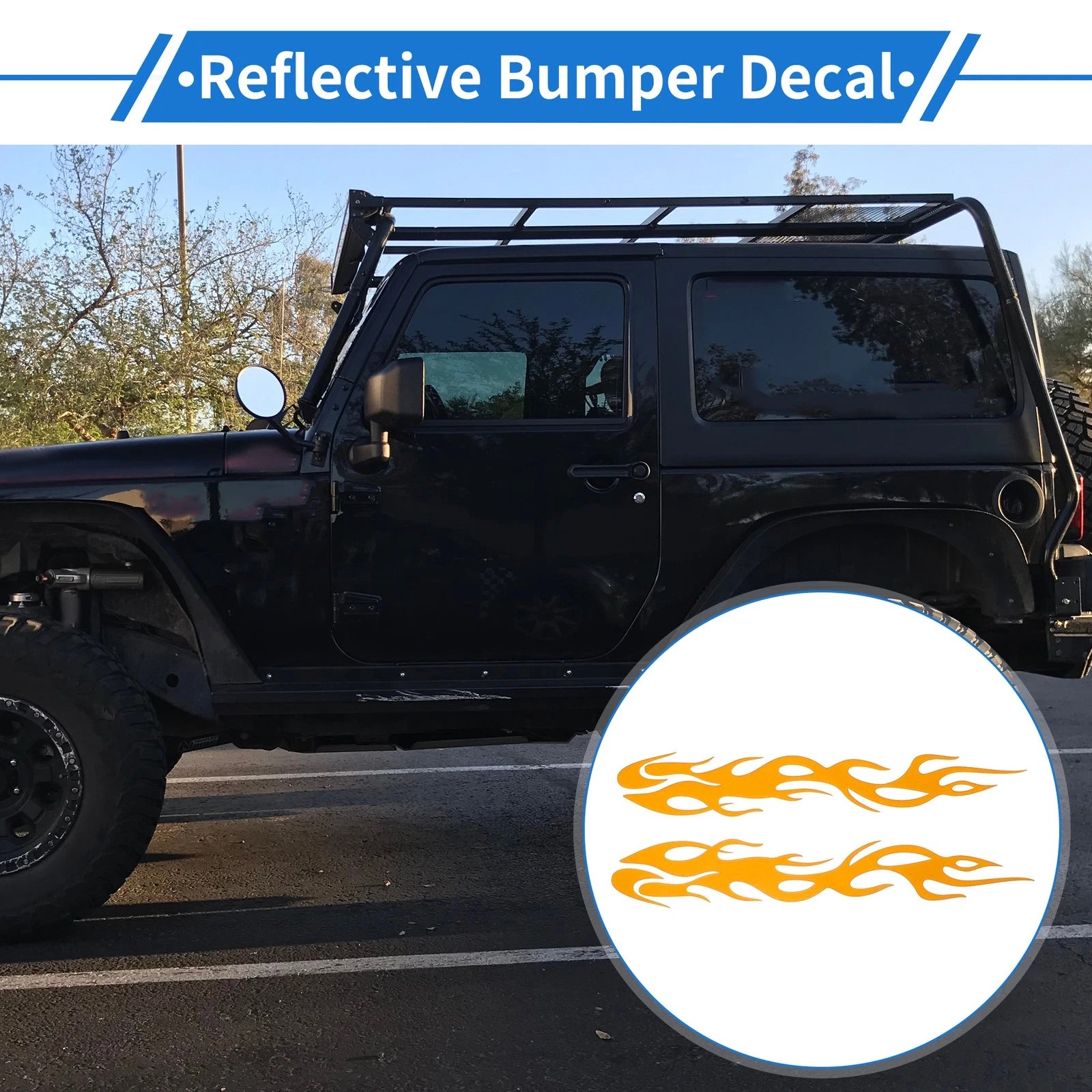 Reflective Bumper Decal for Universal Vehicles (Customizable)