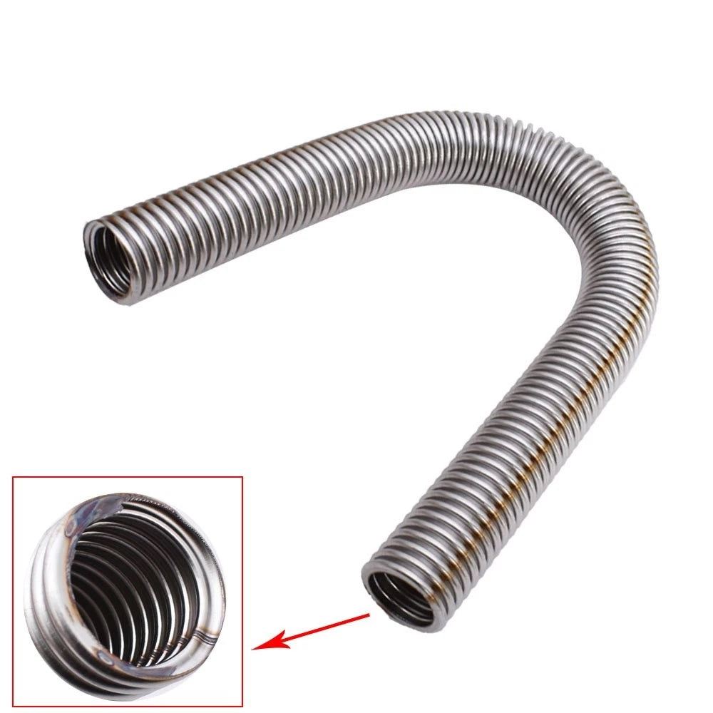 24" Flexible Upper/Lower Radiator Hose Kit for V8 (Chrome Caps)