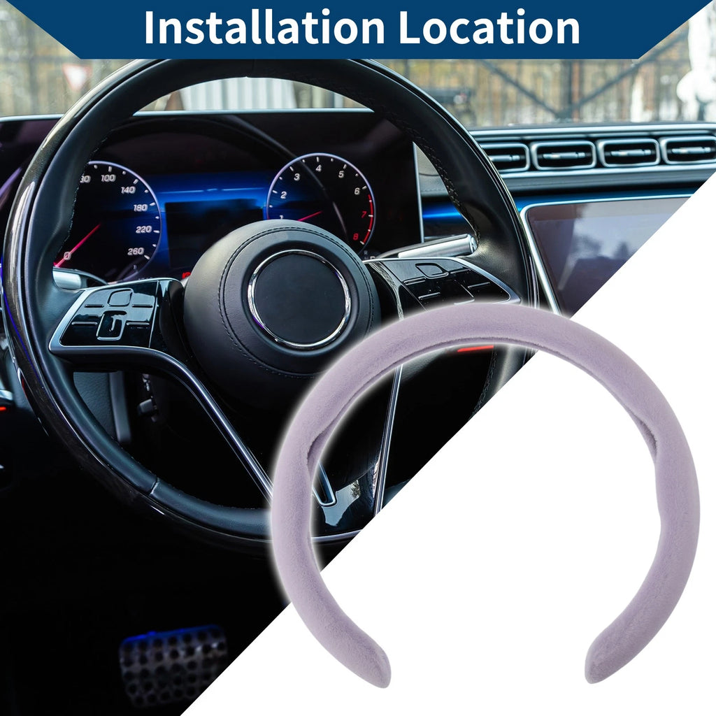 Steering Wheel Cover for Car (14.96", Violet)