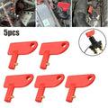 5X Red ABS Plastic Key for Battery Isolator Switch (Car, Van, Boat)