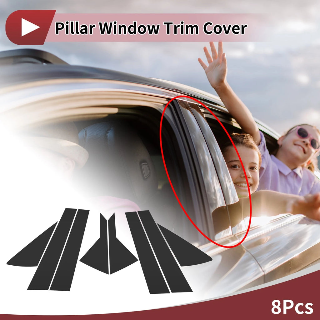 Door Pillar Window Trim Replacement for Hyundai Accent (2018–2022 Black)