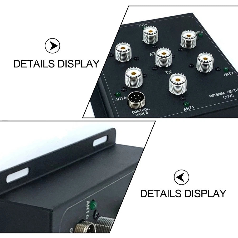 6-Way Coaxial Switch Kit for AT16 (12V Input) with DC5525 Cable and GX16 Connectors
