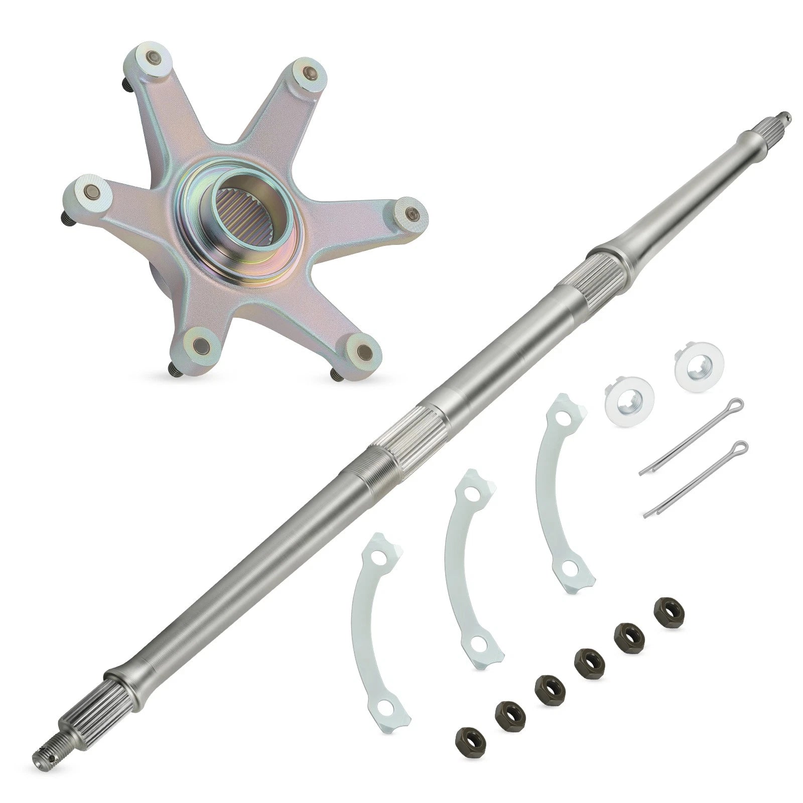 Rear Axle Shaft Kit w/ Sprocket Hub Nuts for Yamaha Tri Z 250 (1985–1986)