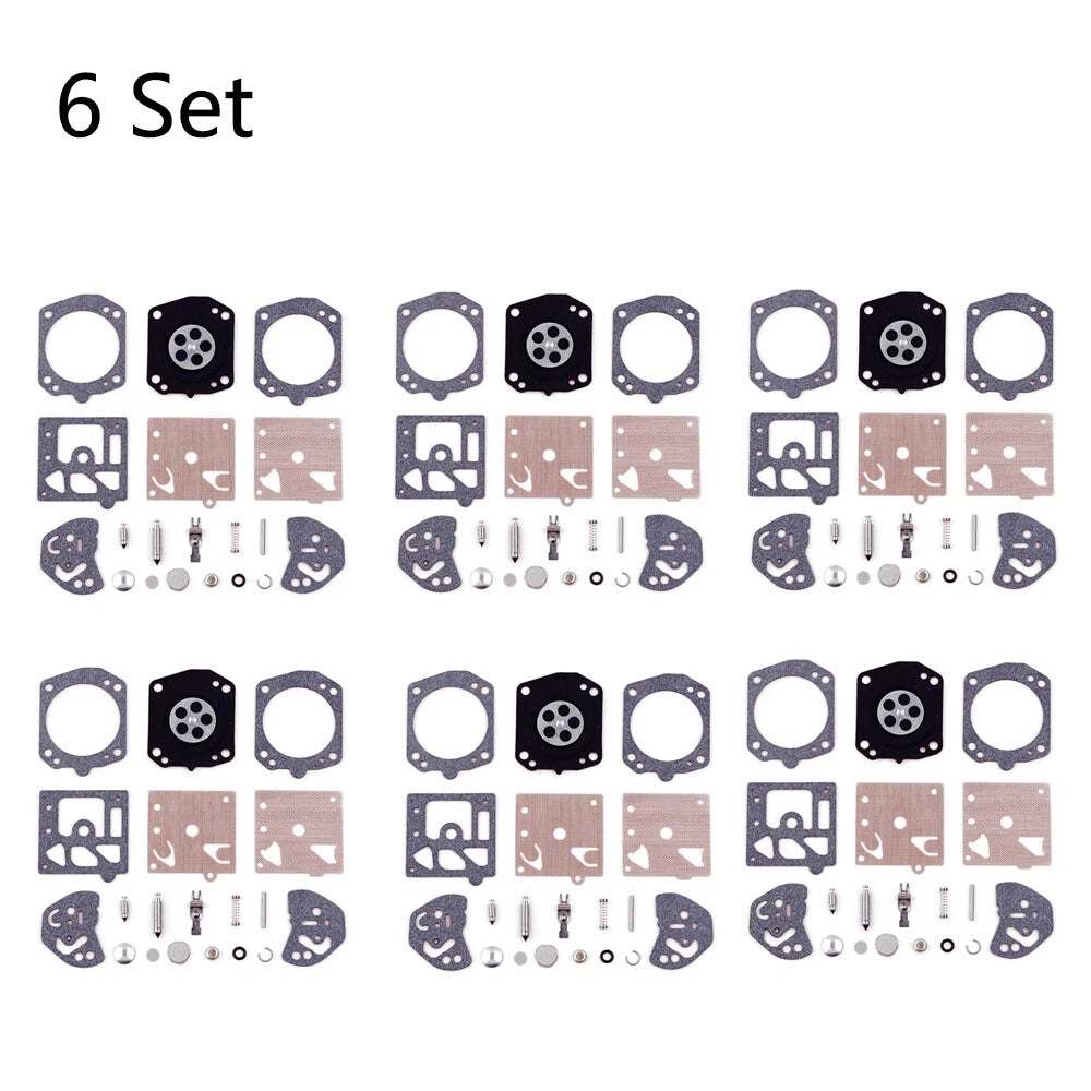 6X Carburetor Gasket Kit for Husqvarna 257, 250R, Poulan 2800, 3300 (Walbro K20-HDA)