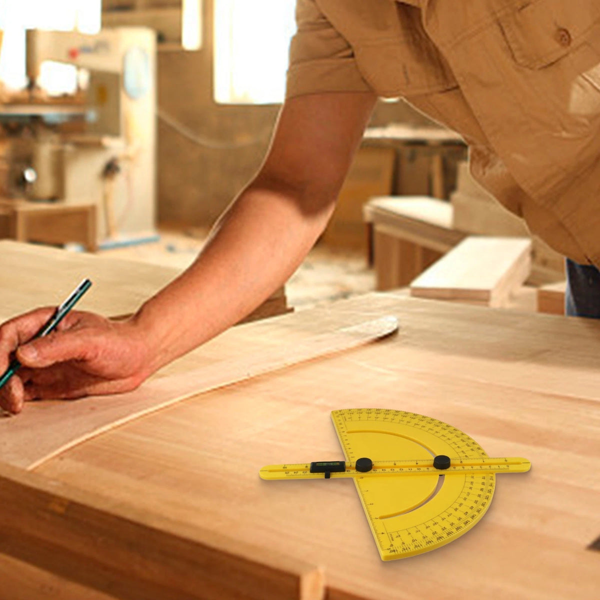Adjustable 180 Degree Protractor Tool for Professionals