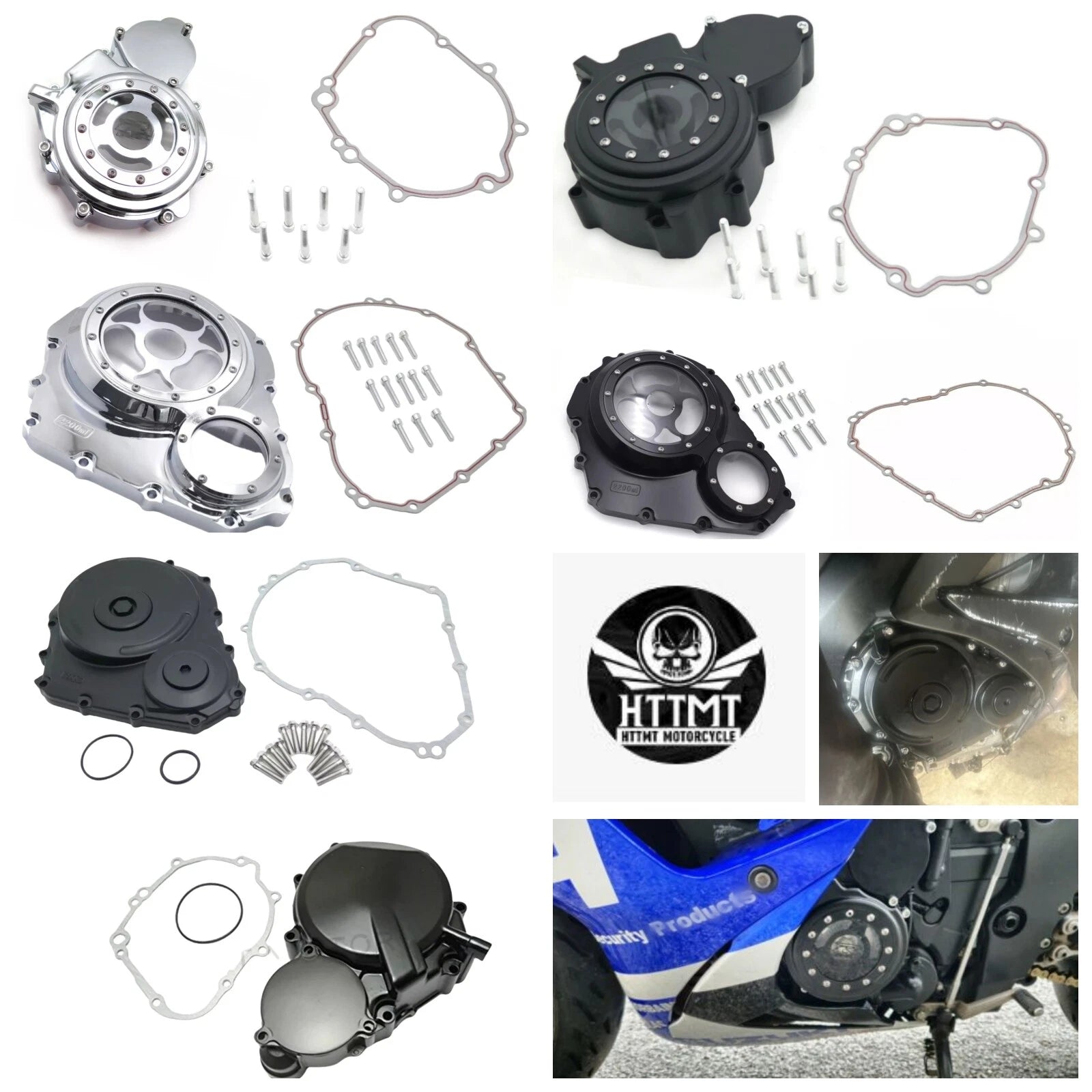 Left & Right Engine Crankcase Stator Covers for Suzuki GSX-R 600/750 (2006–2023)