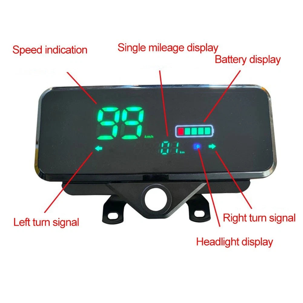 6PIN LCD Display Speedometer for Ebike (20–150°C)