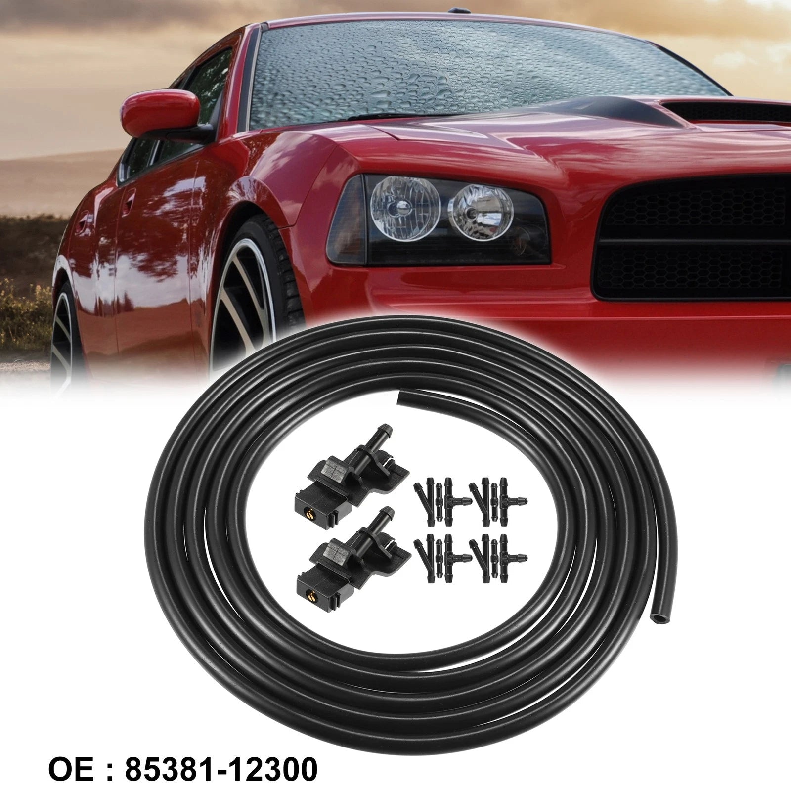 Windshield Washer Nozzle Hose Kit for Toyota Corolla Camry (2 Pack) (2005–2018)