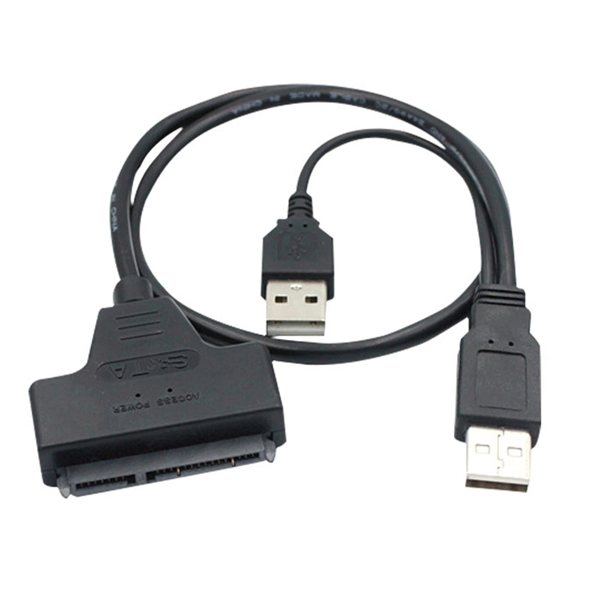 2X USB 2.0 to SATA 2.5" SSD Hard Disk Drive Adapter
