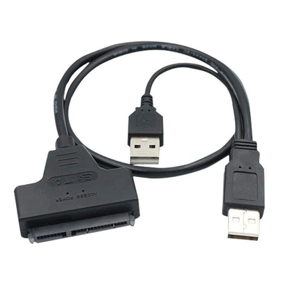 2X USB 2.0 to SATA 2.5" SSD Hard Disk Drive Adapter