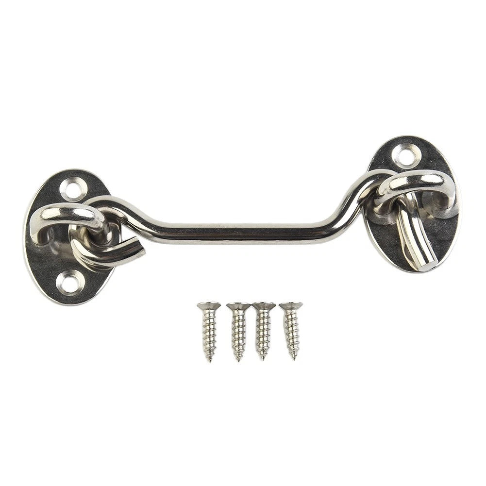 Cabin Hook and Eye Latch Lock for Doors and Gates (Rust Resistant)