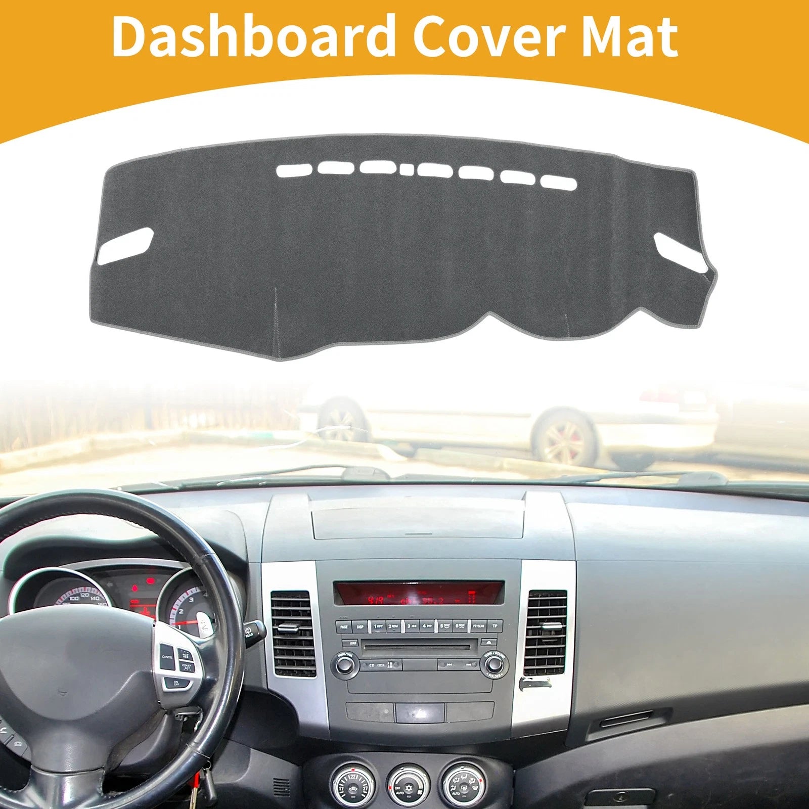 Dashboard Cover for Mitsubishi Outlander (2013–2018) Gray Replacement