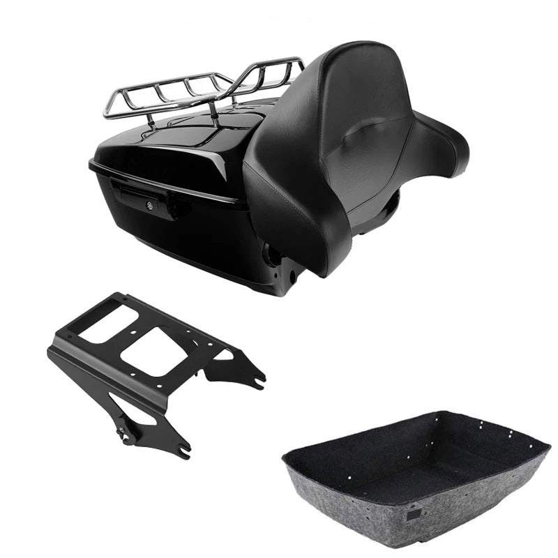 Trunk Backrest Pad Mount Rack for Harley Touring (2009–2013)