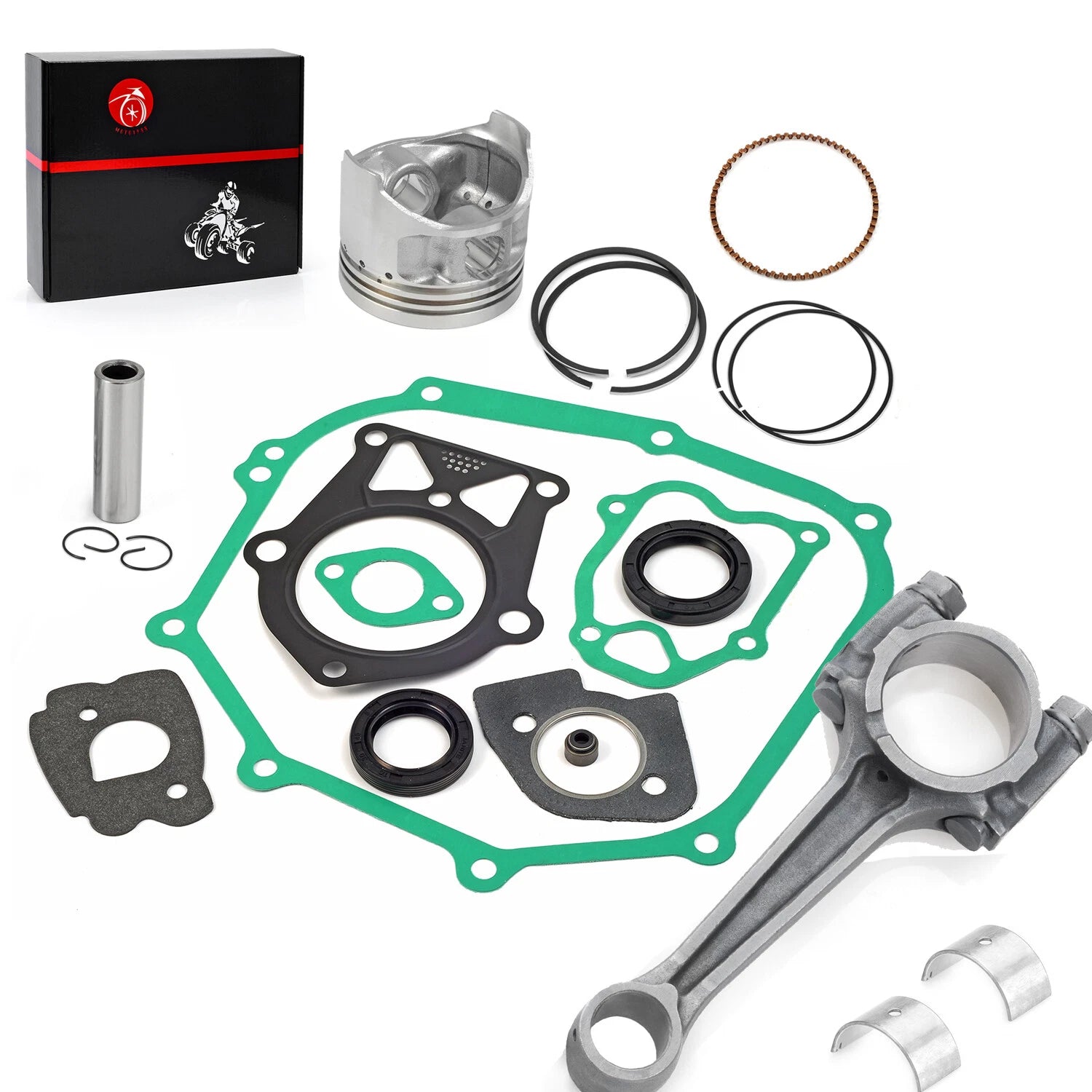 Piston Ring Gasket Kit & Connecting Rod for Yamaha Golf Cart G2-G11 (1990–1999)