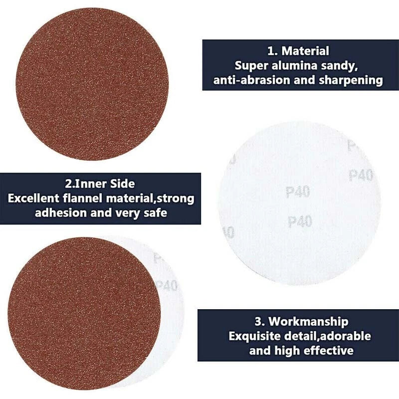 120PCS Sanding Discs Pad Kit for Rotary Tools + Backing Pad 2 Inch
