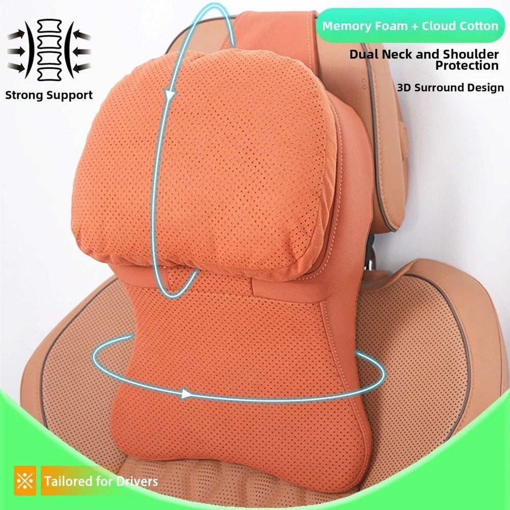 Headrest Pillow for Driving Comfort (Fits Vehicles & Home Office Chairs)