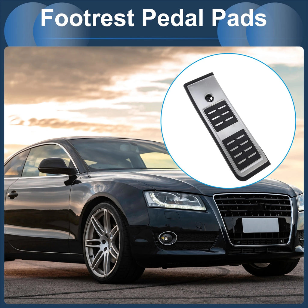 Footrest Pedal Cover Replacement for Audi A5 2014–2024 Automatic Manual Silver