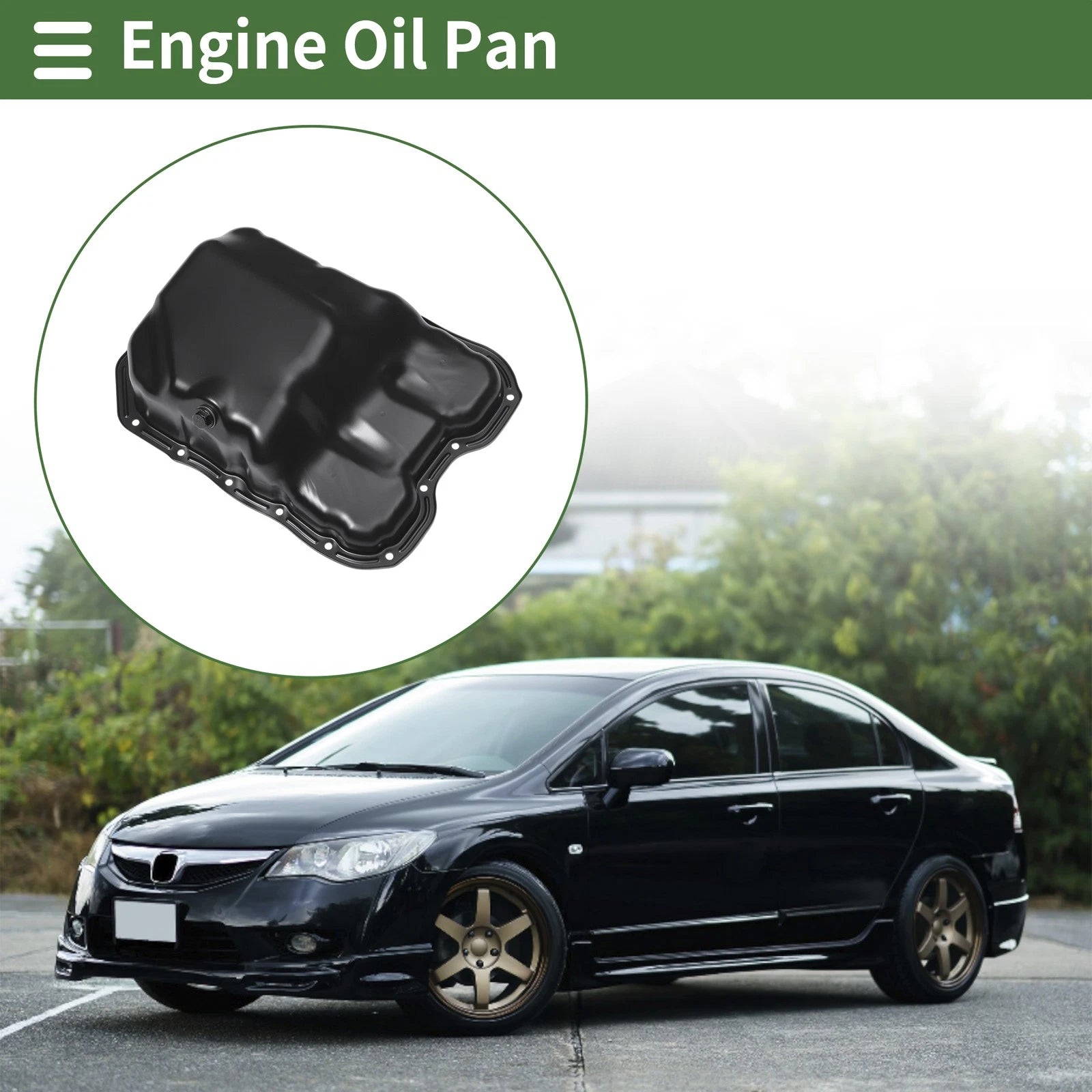 Engine Oil Pan Replacement for Hyundai Tucson (2011–2013) Iron Black