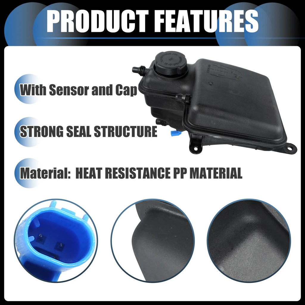 Coolant Expansion Tank Assembly with Cap Replacement for BMW 760i (2003–2010)