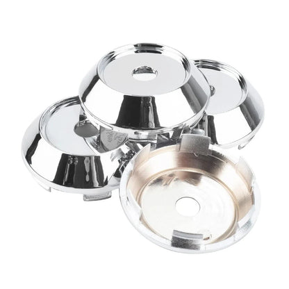 Set of 4 Chrome Hub Caps for Universal 68mm Wheel Center Cap
