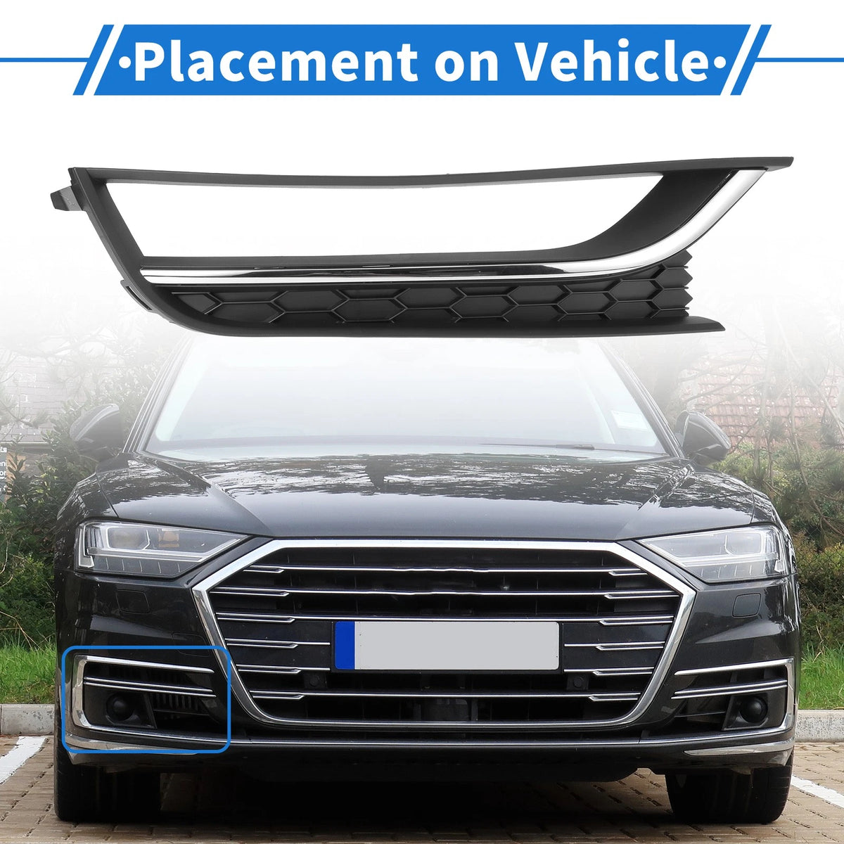 Front Right Fog Light Grill Replacement for Volkswagen Passat (2012–2015)