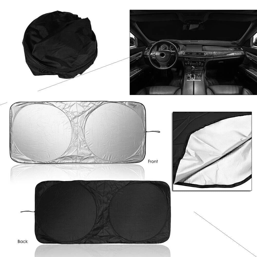 Front Windshield Sun Shade Visor for Auto
