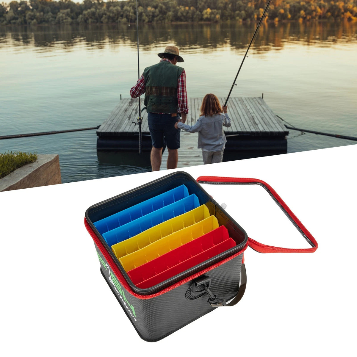 Set of 6 EVA Bucket Insert Boxes for Easy Viewing Squid Jig Case