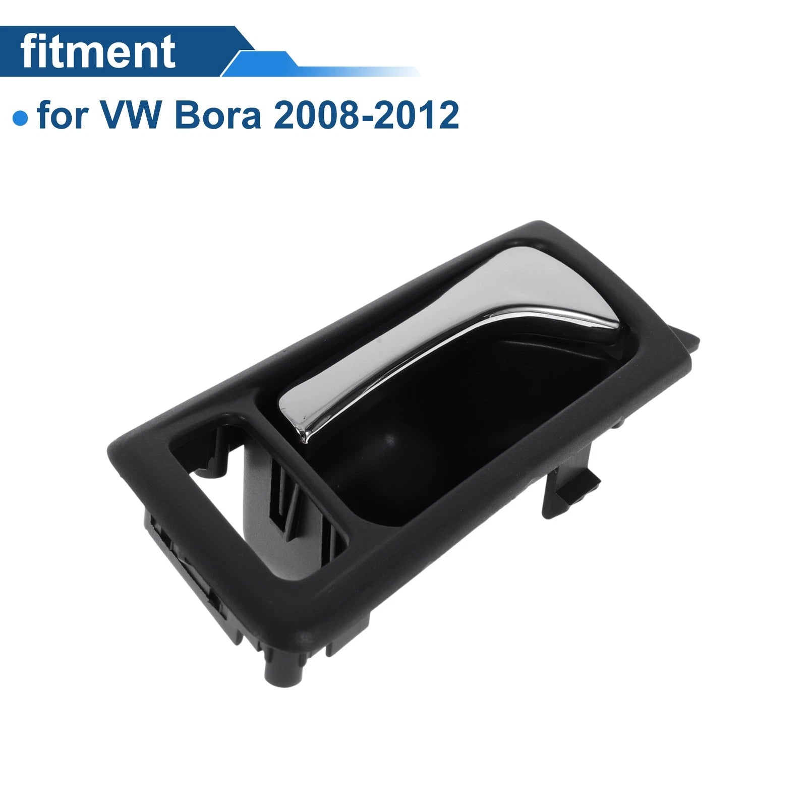 Rear Left Passenger Side Interior Door Handle for VW Bora (2008–2012) Black Chrome