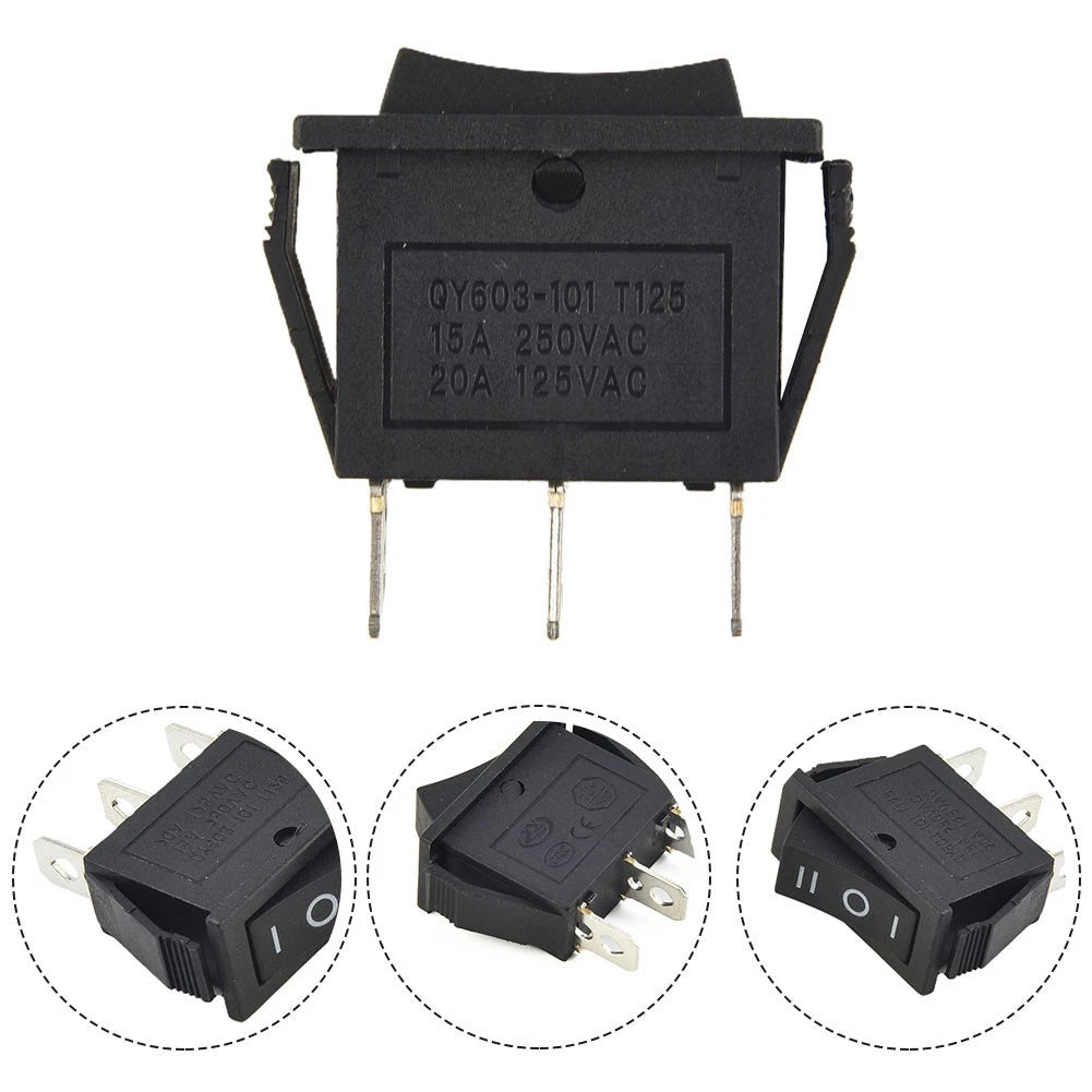 On-Off-On Rectangular Rocker Switch SPDT for Car Dashboard (Universal)