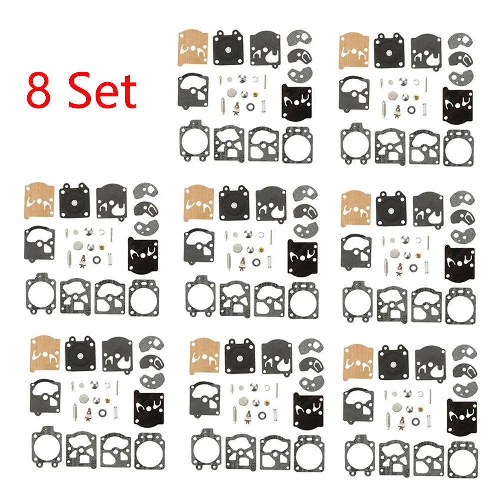 Set of 8 Carburetor Gasket Diaphragm Rebuild Kit for Walbro K10-WAT WA WT Series