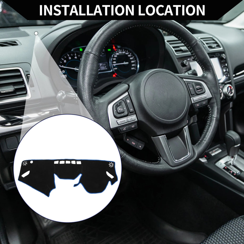 Dashboard Dash Cover Mat Replacement for Subaru Forester (2018–2024) Black
