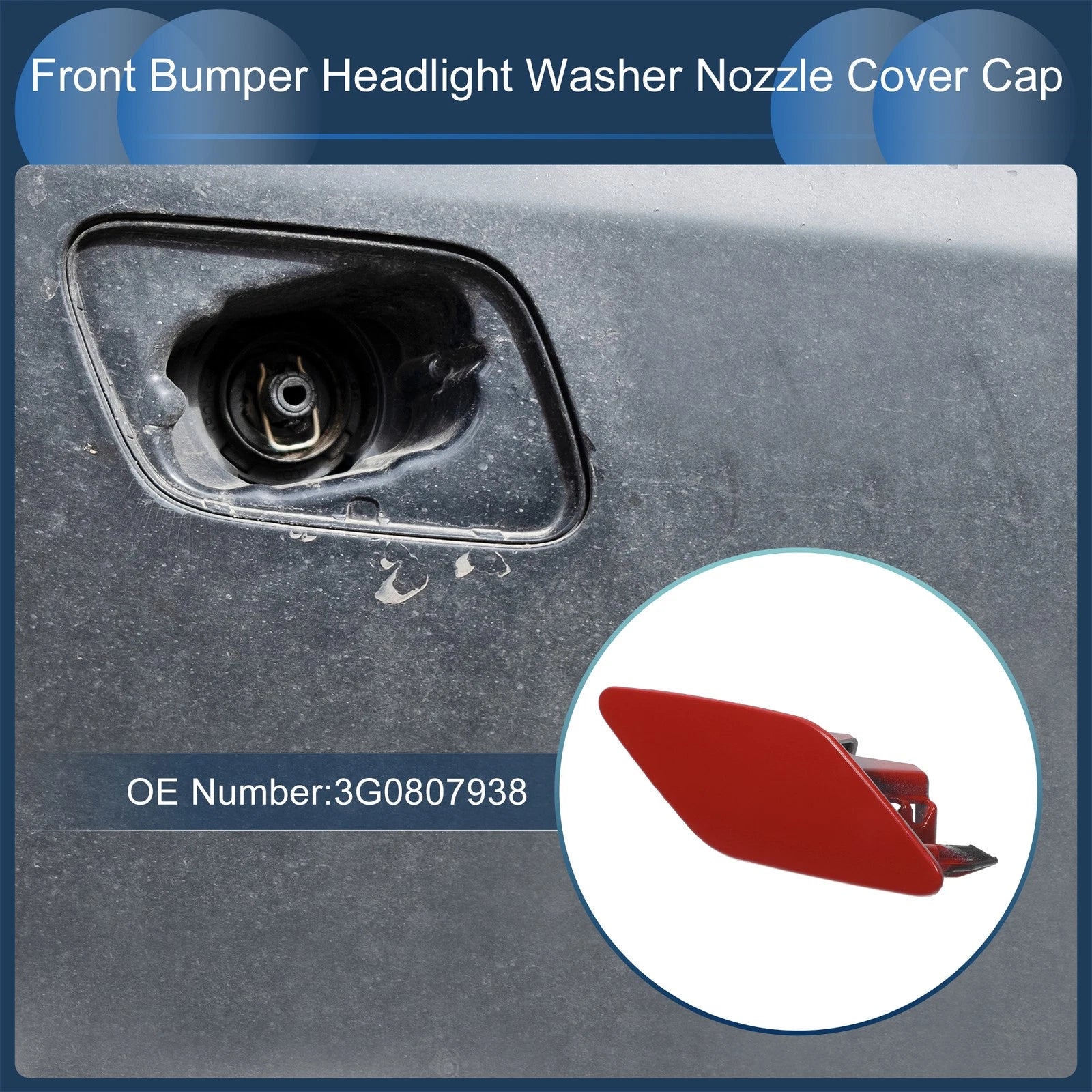 Front Right Washer Nozzle Cover Cap for Volkswagen Passat B8 3G (2015–2022)