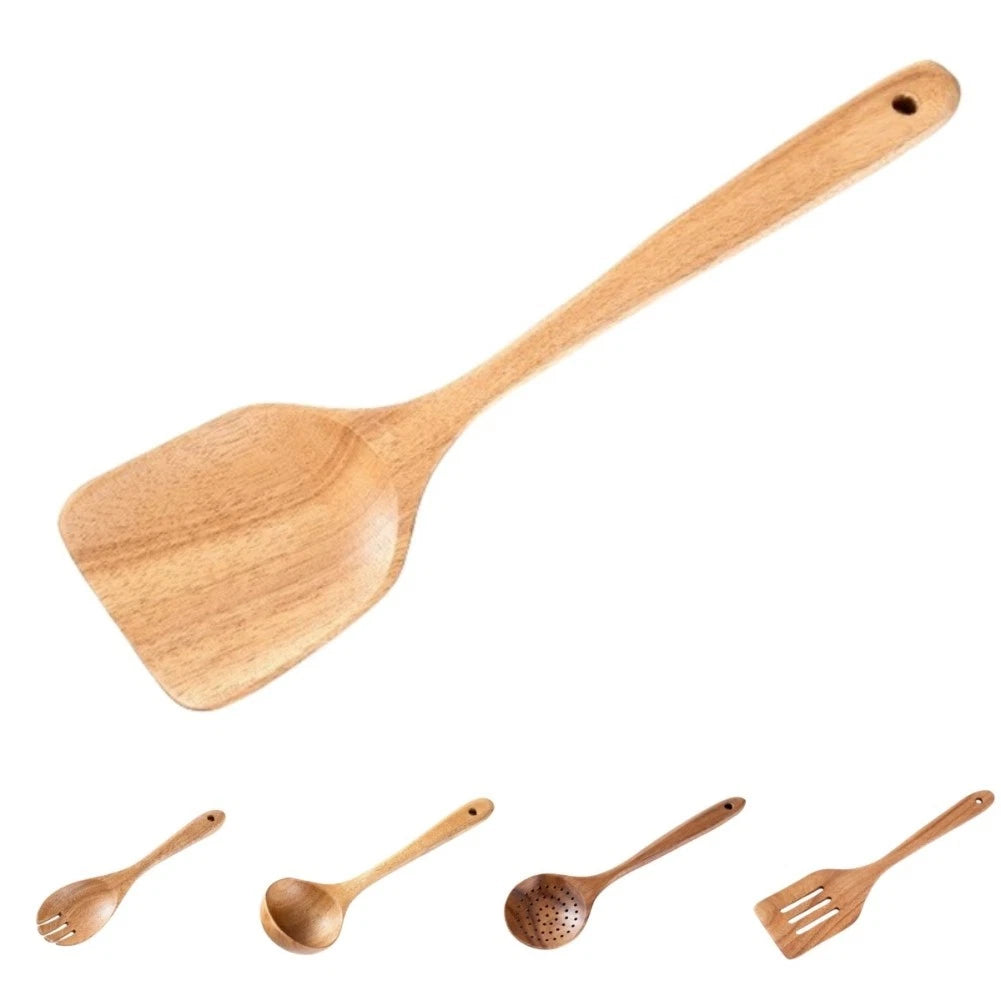 Wooden Spoon Set for Kitchen Cooking Utensils