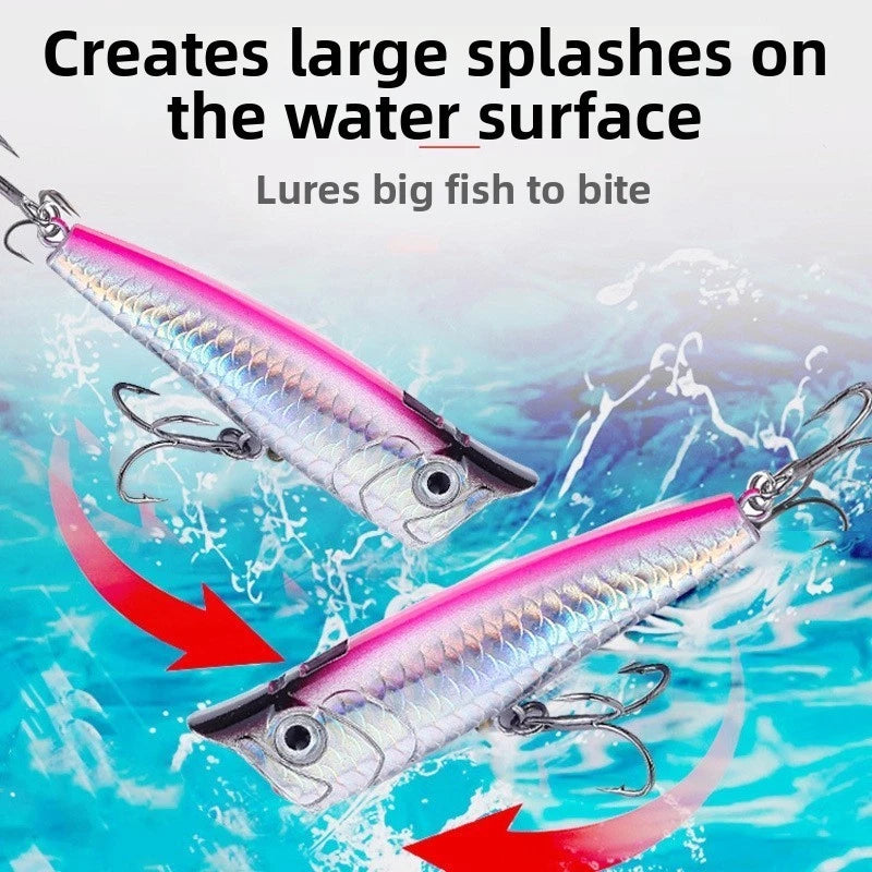 3pc Floating Popper Lure Set for Pike (7.5cm, 9cm)