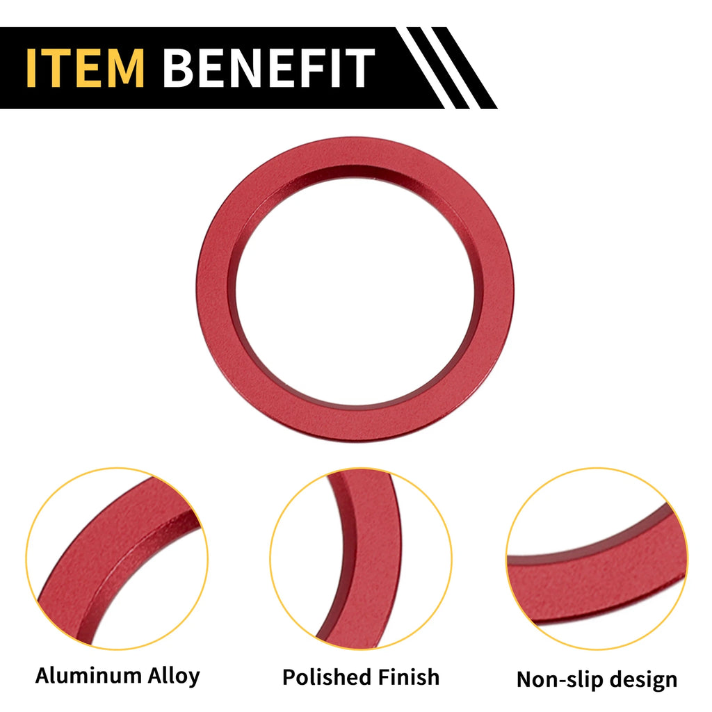 Engine Start Stop Button Switch Knob Cover Ring for Toyota Tacoma (2016–2023) Red