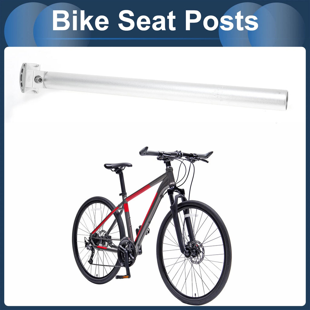 Bike Seat Post 31.6x450mm Adjustable Replacement with Clip for Universal Fit
