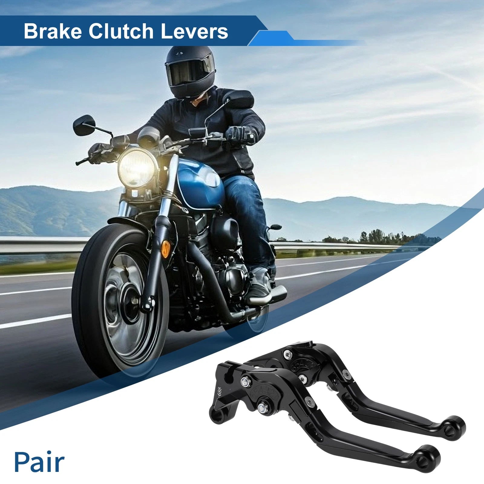 Adjustable Brake Clutch Levers for Yamaha YZF R1 (1999–2001) Solid Black