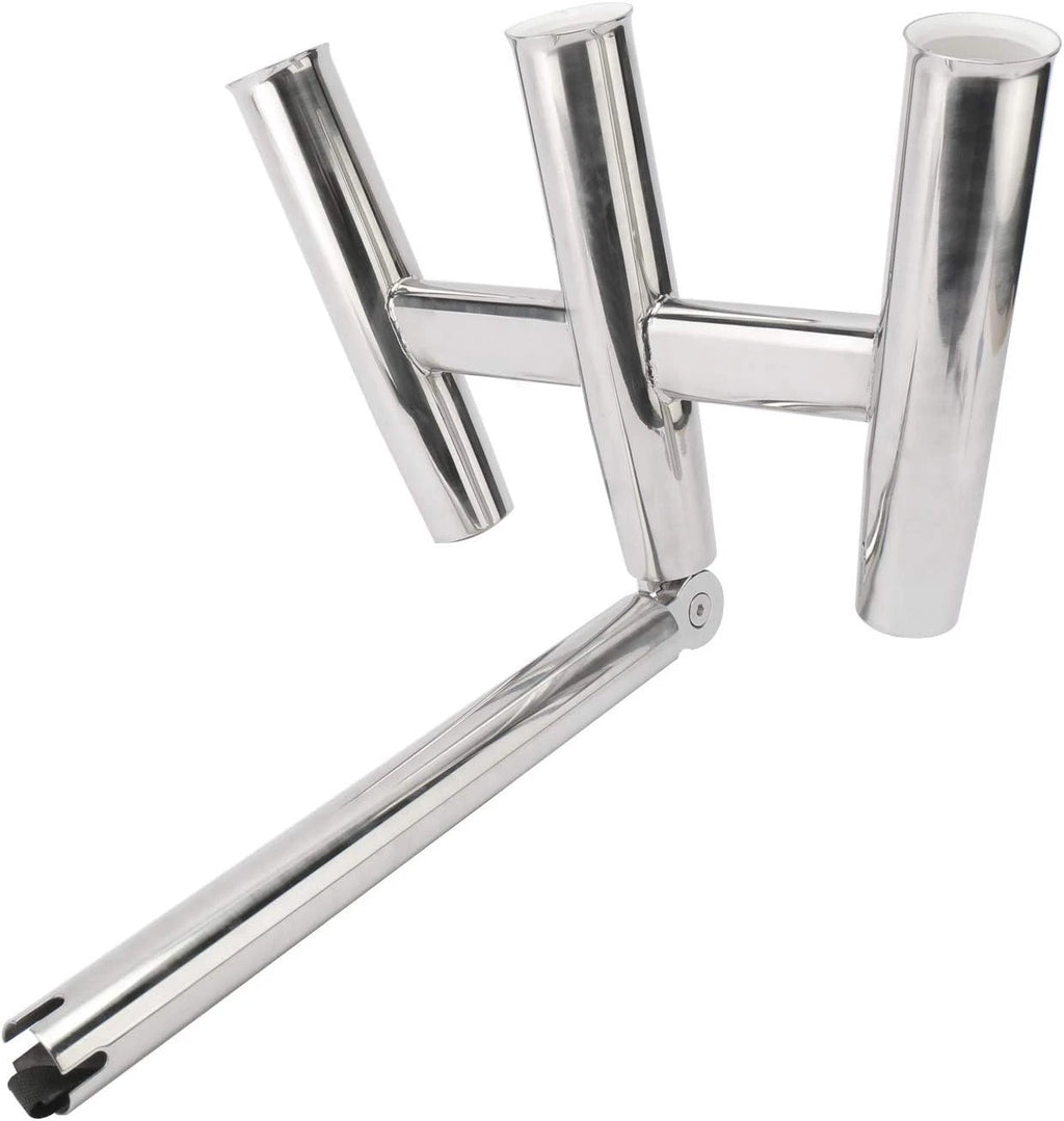 3 Tube Fishing Rod Holder for Boat (Stainless Steel)