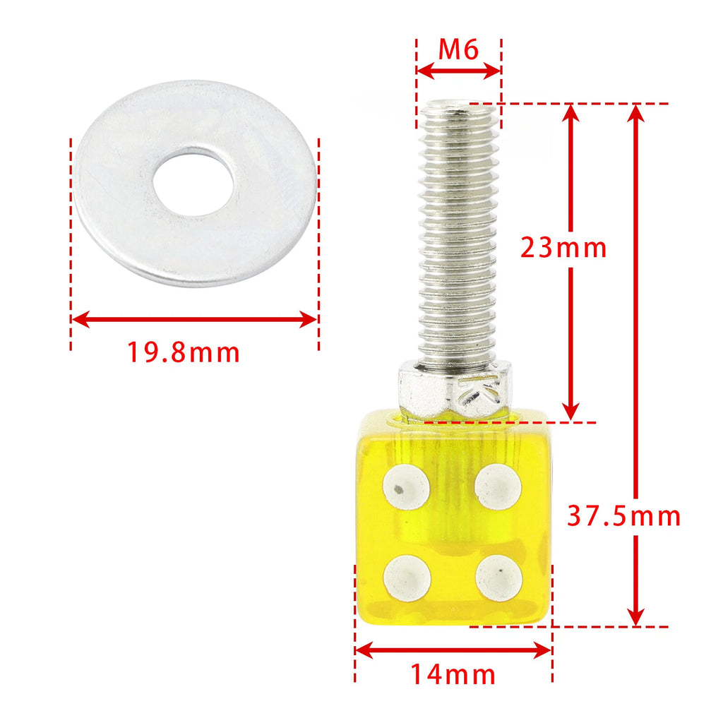 2X Custom DICE License Plate Bolt Screws for Motorcycle Chopper Bobber