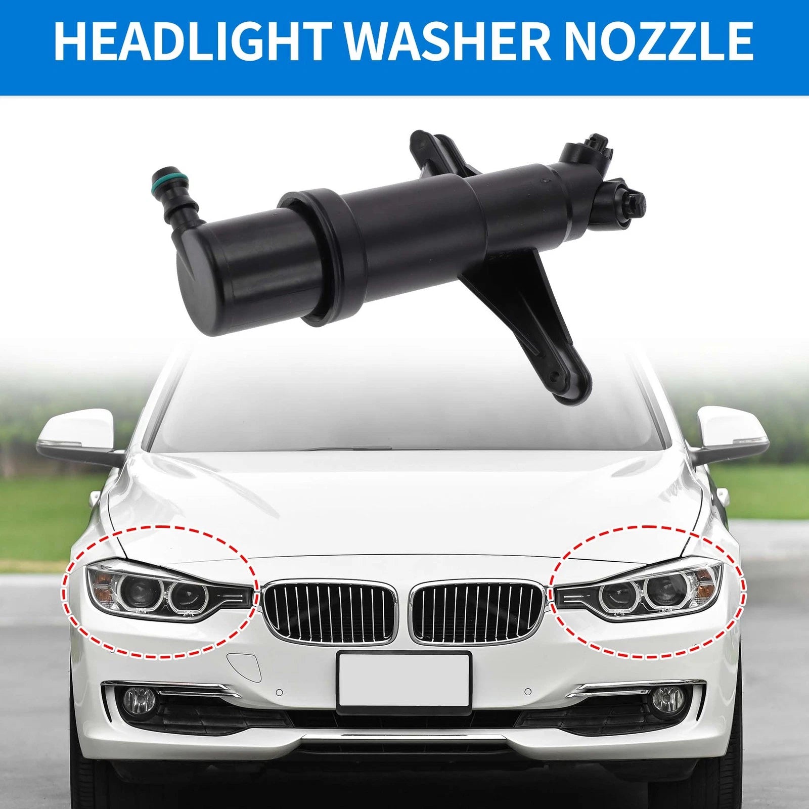 Headlight Washer Nozzle Front Left for BMW 525i 550i 535xi (2004–2010)