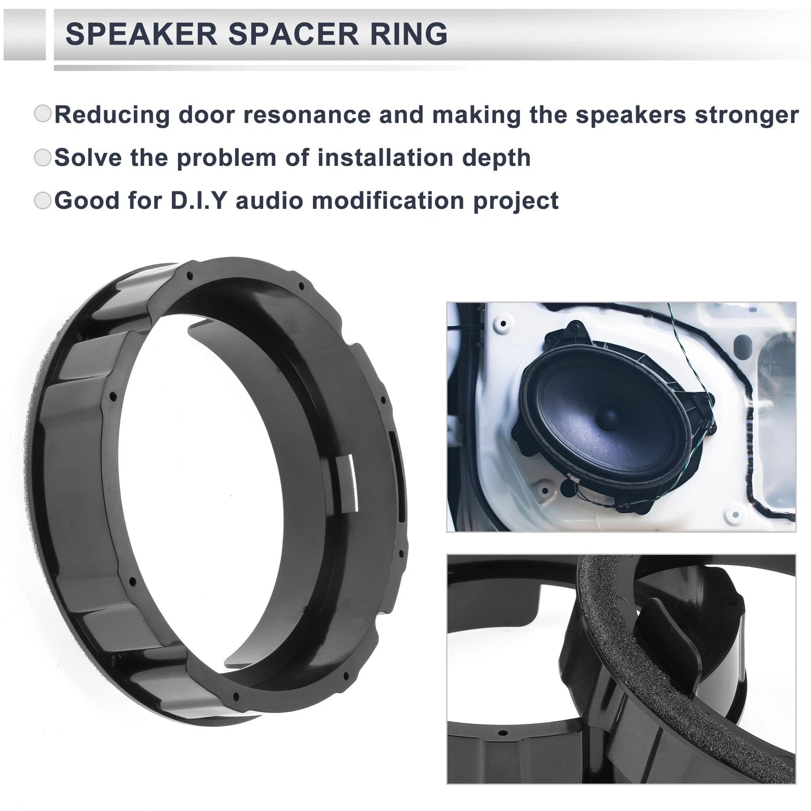 Tweeter Speaker Spacer Adaptor Ring for Volkswagen 6.5 Inch 2 Set (2000–2015)