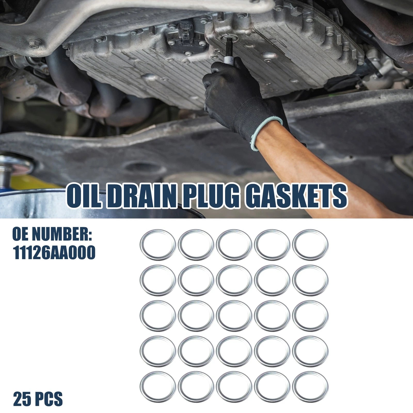 Oil Drain Plug Gaskets Set 20mm ID 25 Pack for Subaru Baja (2003–2006)