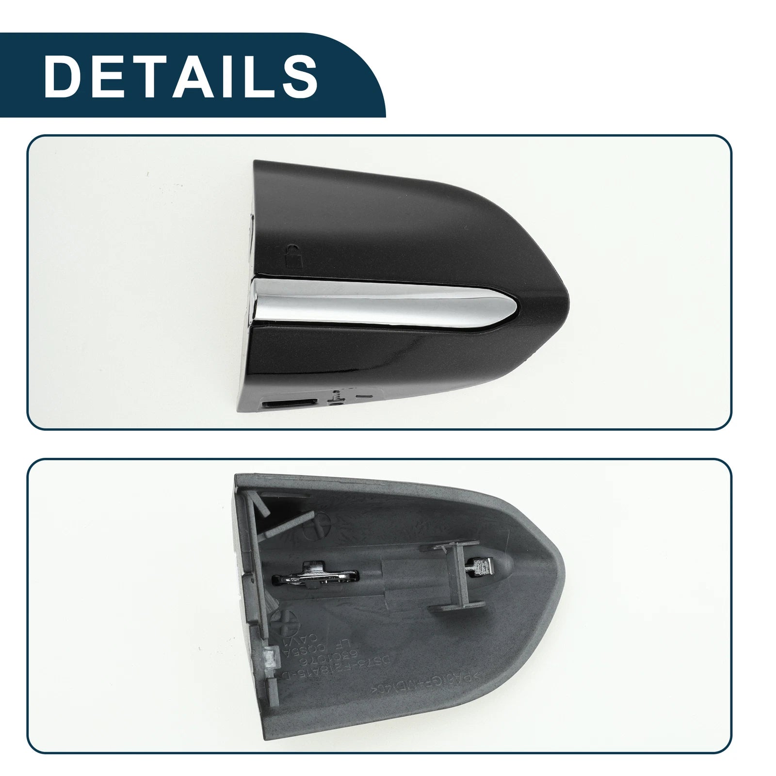 Front Left Door Handle Cover Trim for Ford Mondeo Edge Taurus (2013–2020) Black