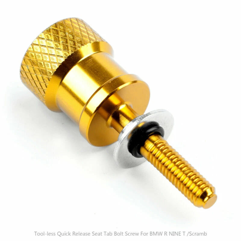 CNC Knurled Seat Bolt Gold for BMW R Nine T/Scrambler/Racer/Urban/Pure (2014–2020)