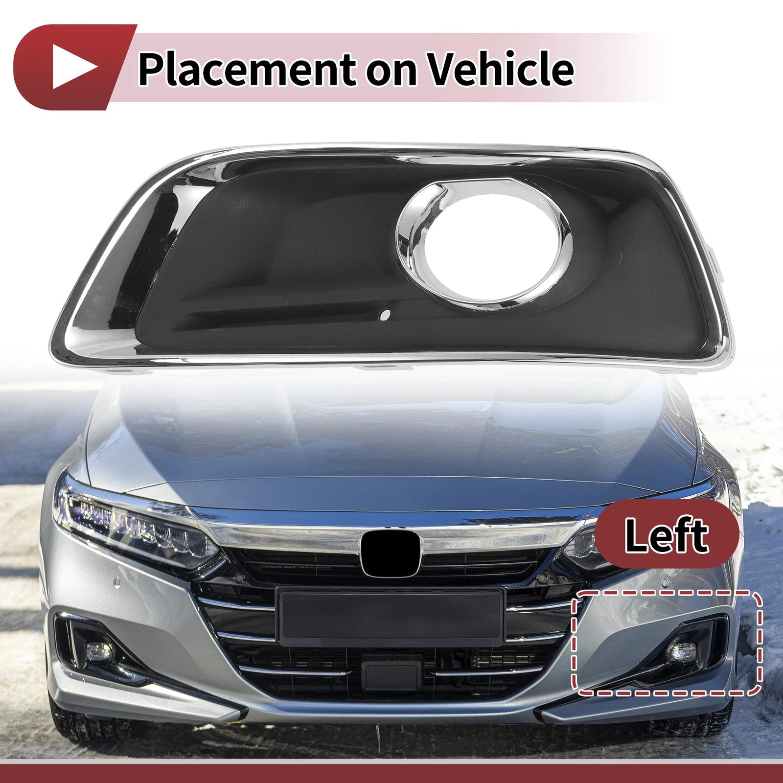 Front Left Fog Light Grill for Chevy Malibu (2013–2014)
