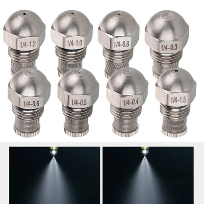 Premium Stainless Steel Mist Nozzle 14BSPT 0.3 1.5mm Orifice