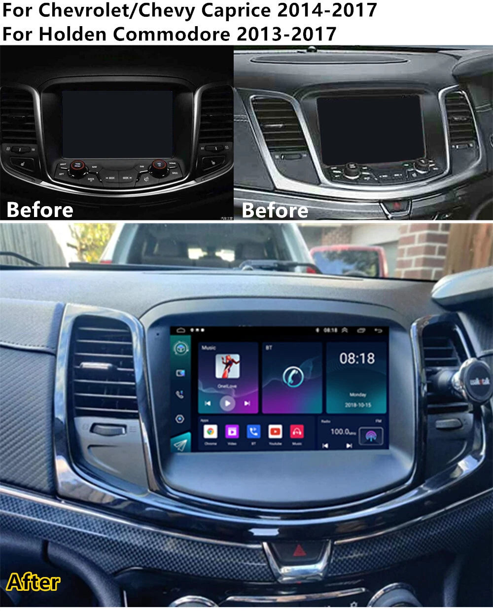 9'' Wireless Carplay Head Unit for Chevrolet Caprice (2014–2017)